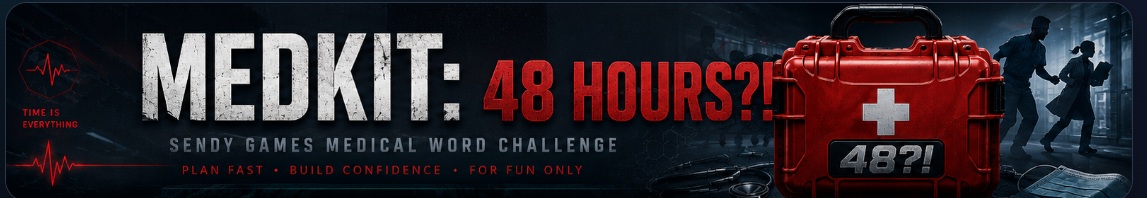 MEDKIT: 48 HOURS?! - Sendy Games Medical Word Challenge